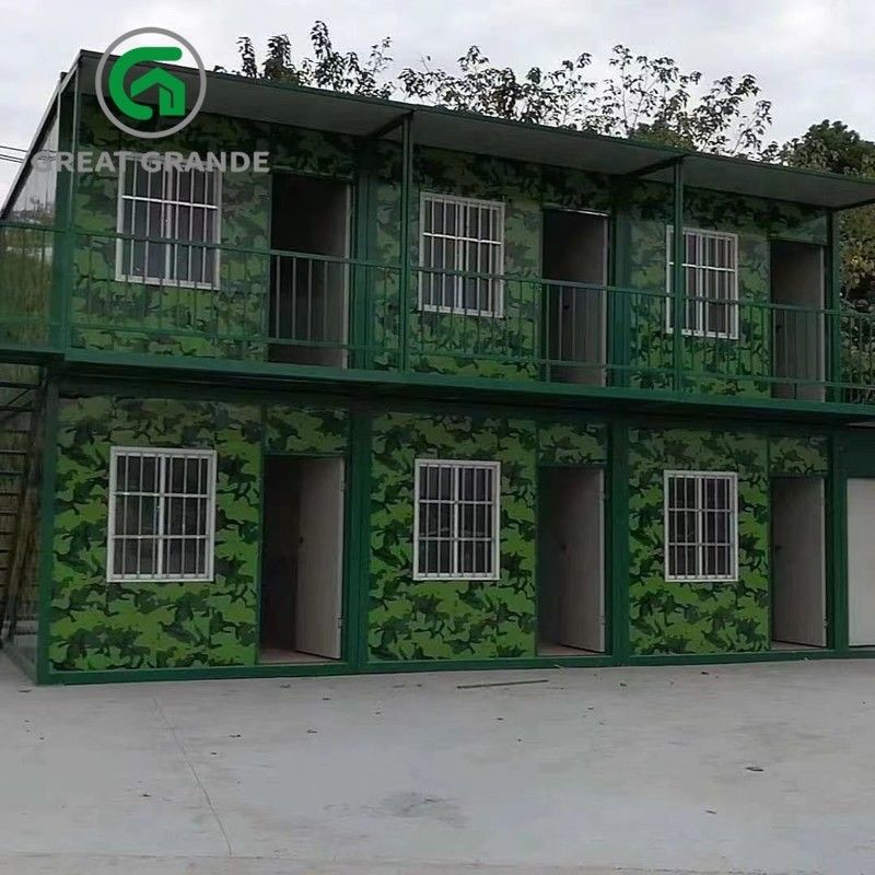 Контейнер офиса места Prefab портативного модульного контейнера дома стальной для располагаться лагерем армии