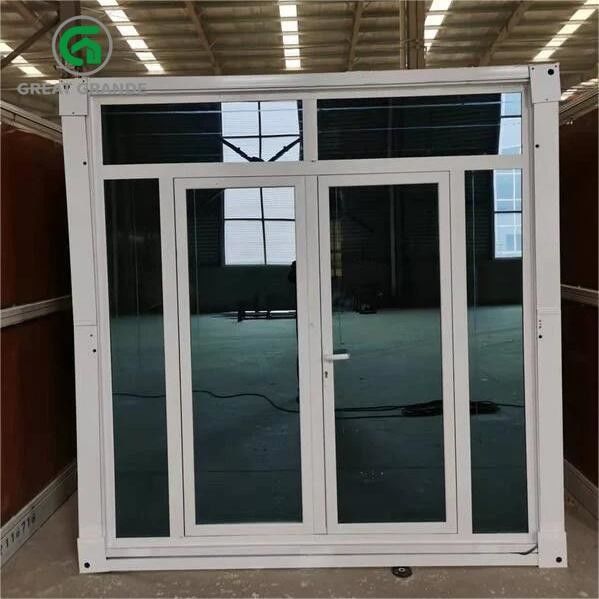 Подгонянная Prefab складывая стена Брауна двери дома контейнера стальная стеклянная доступная для проката